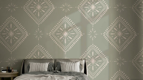 Artistic diamond pattern wallpaper

