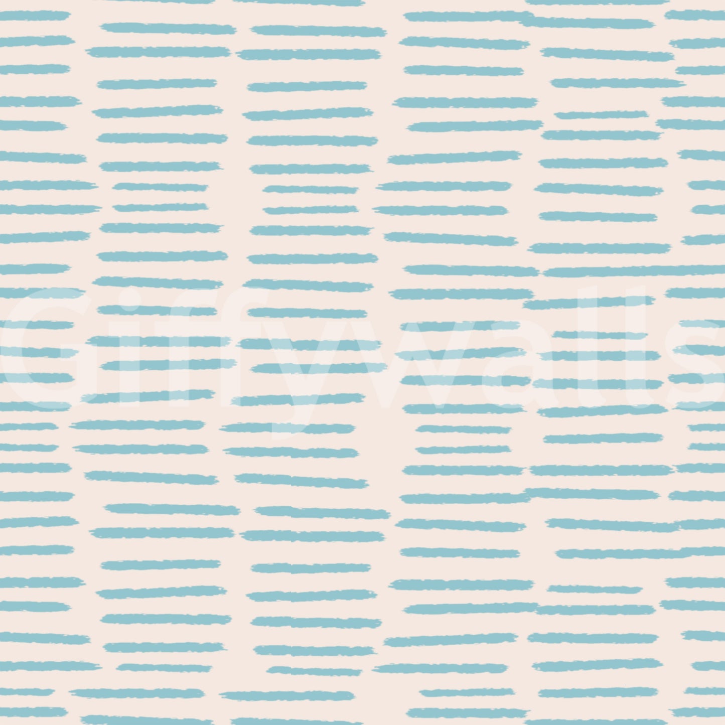 Organische borstelstrekenpatroon - Minimalistische boho -strepen Baby Blue Wallpaper⁠