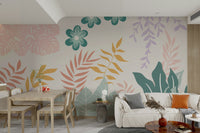 The colors are soft and gentle, with pale, earthy hues.

