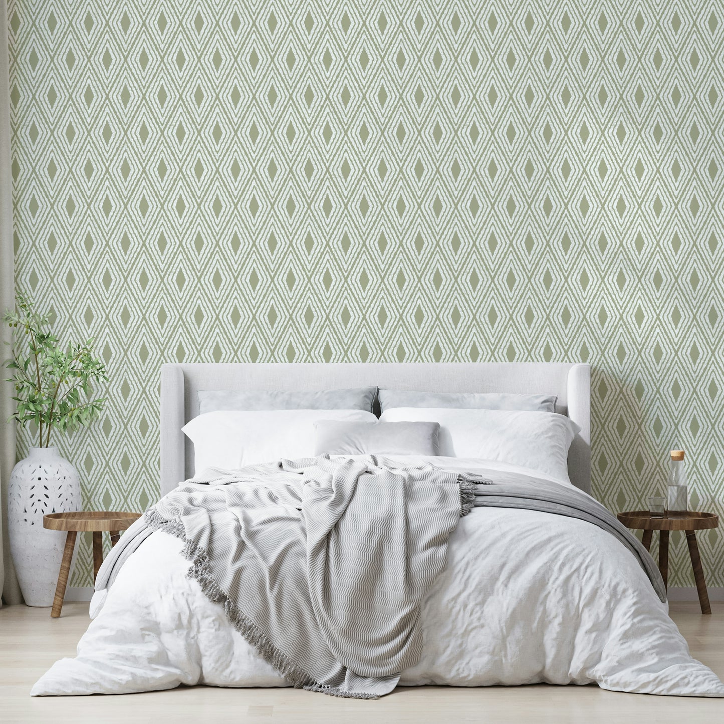 Pastel boho style wallpaper for bedrooms

