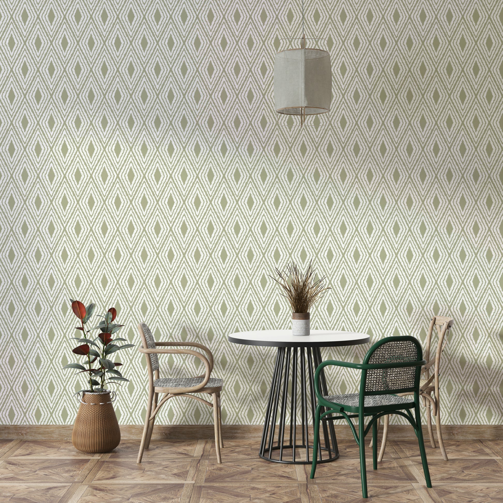 Soft boho geometric wallpaper for walls

