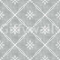 Boho Dotted Lattice Grunge Grey Clouds Wallpaper⁠