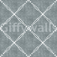 Boho Dotted Trellis Grunge Calming Blue Wallpaper⁠