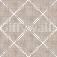 Boho Dotted Trellis Grunge Earthy Beige Wallpaper⁠