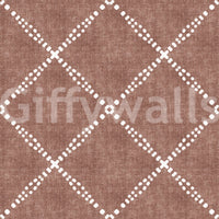 Boho Dotted Trellis Grunge Terracotta Red Wallpaper⁠