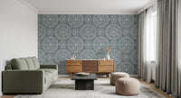 Boho Fireworks Grunge Calming Blue Wallpaper⁠