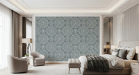 Boho Fireworks Grunge Calming Blue Wallpaper⁠