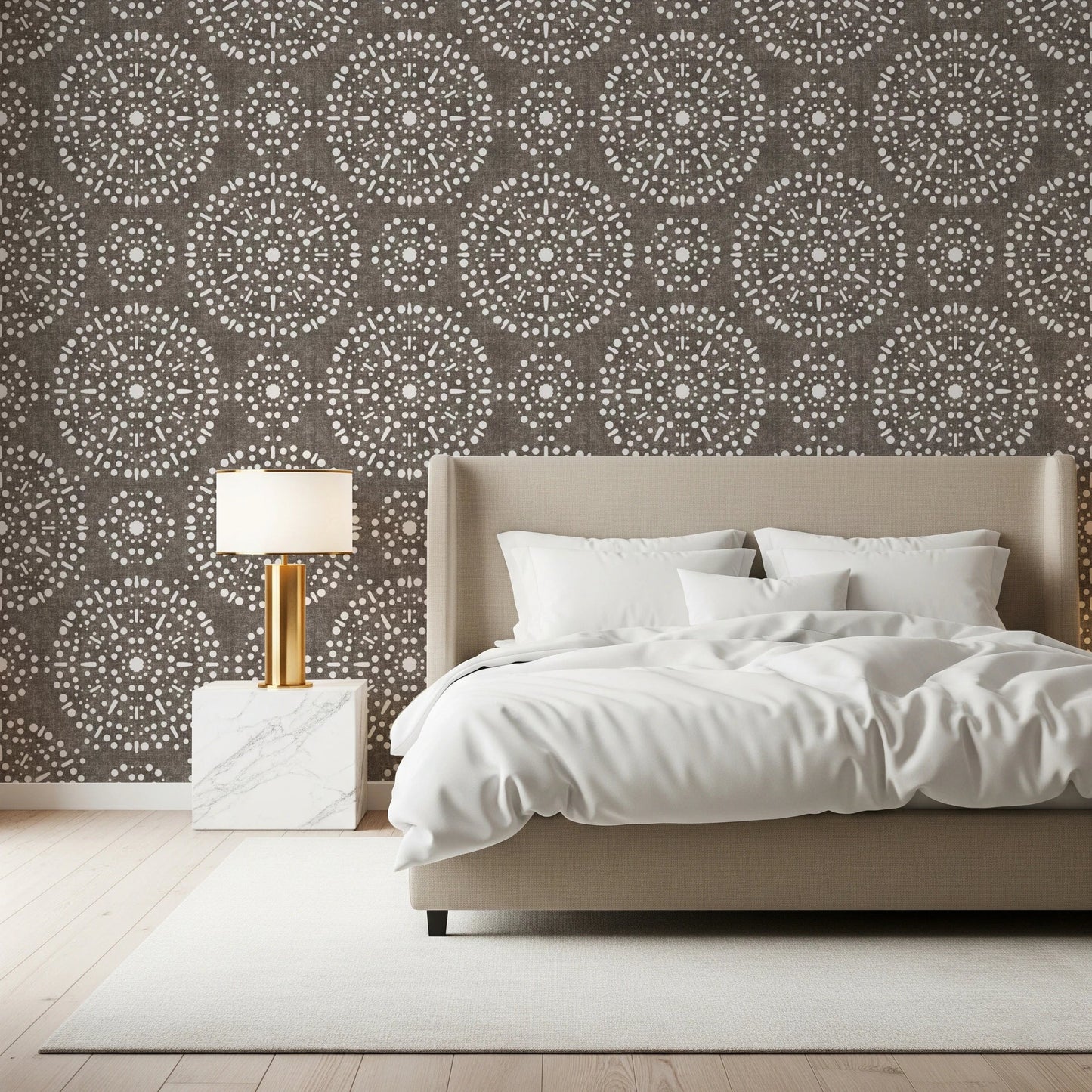 Boho Fireworks Grunge Dark Bark Wallpaper⁠