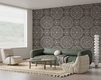Boho Fireworks Grunge Dark Bark Wallpaper⁠