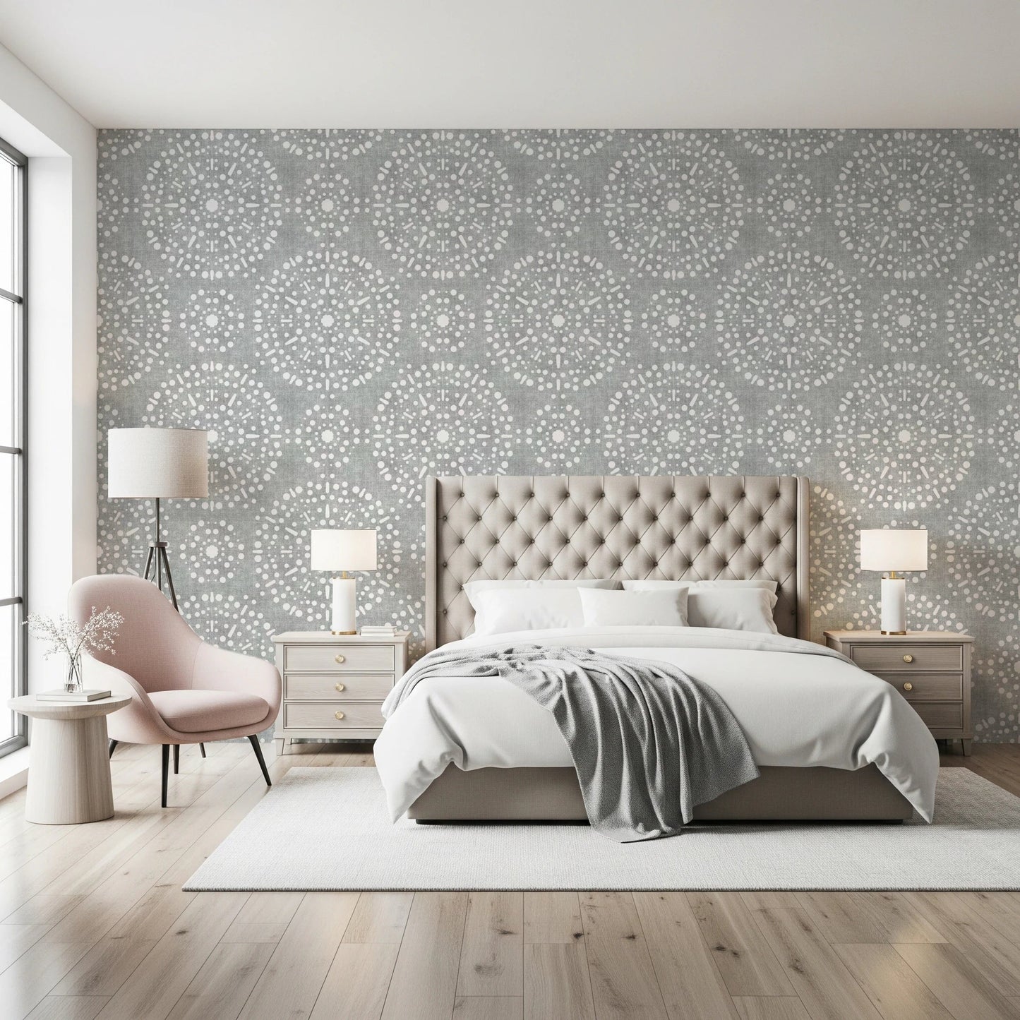 Boho Fireworks Grunge Grey Clouds Wallpaper⁠