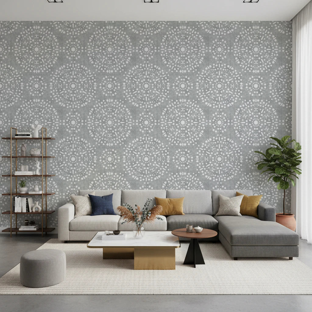 Boho Fireworks Grunge Grey Clouds Wallpaper⁠