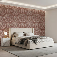 Boho Fireworks Grunge Terracotta Red Wallpaper⁠