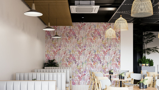 Decorative Boho Flowers bohemian wall mural

