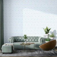 Bohemian light blue wall design pattern

