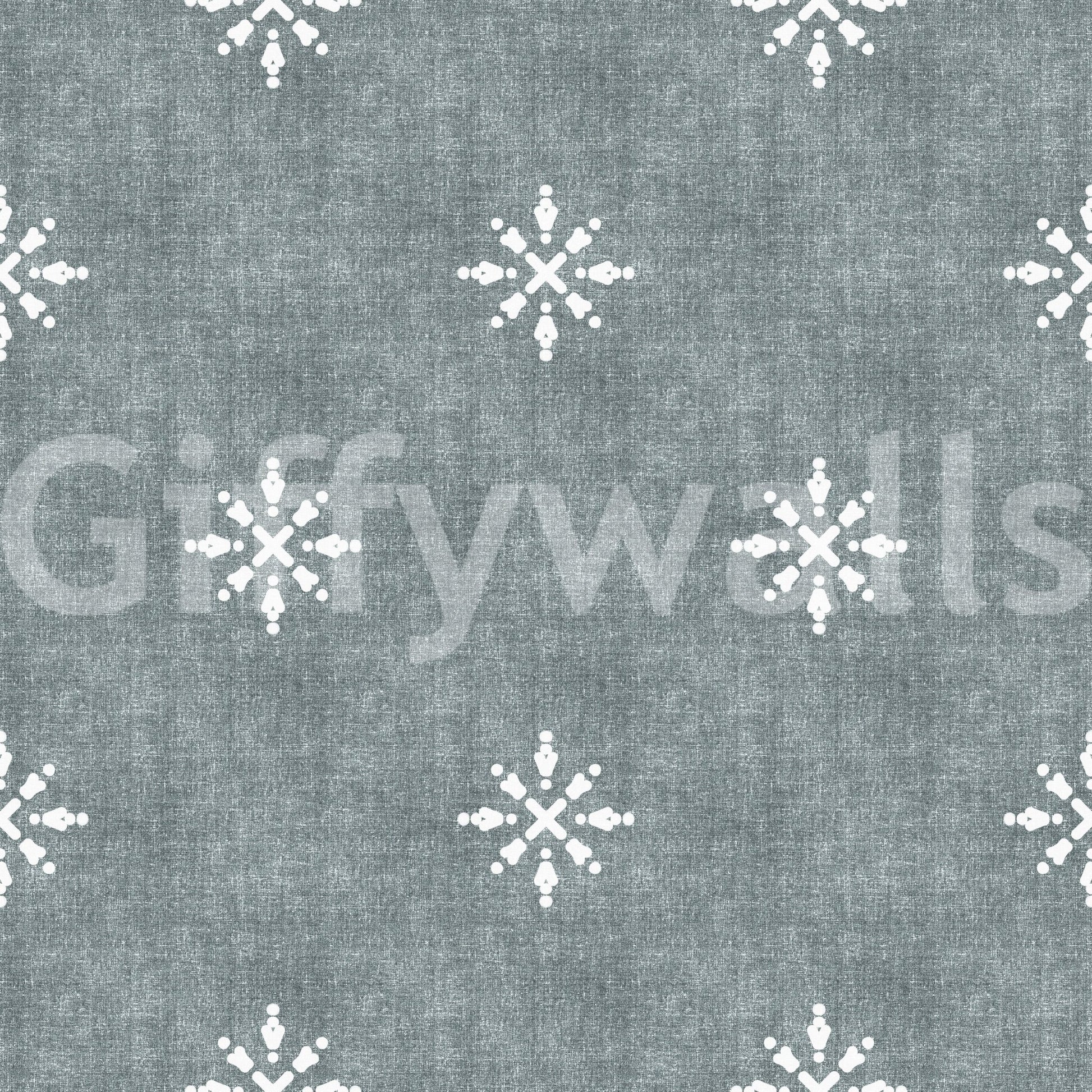 Boho Minimal Ornament Grunge Calming Blue Wallpaper⁠