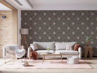 Boho Minimal Ornament Grunge Dark Bark Wallpaper⁠