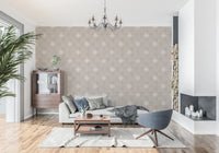 Boho Minimal Ornament Grunge Earthy Beige Wallpaper⁠