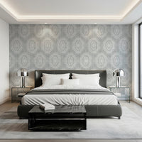 Boho Octagons Crochet Grunge Grey Clouds Wallpaper⁠