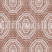 Boho Octagons Crochet Grunge Terracotta Red Wallpaper⁠