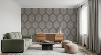 Boho Painted Grunge Dark Bark Wallpaper⁠