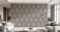 Boho Painted Grunge Dark Bark Wallpaper⁠