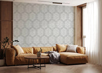 Boho Painted Grunge Grey Clouds Wallpaper⁠