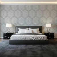 Boho Painted Grunge Grey Clouds Wallpaper⁠