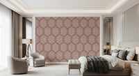 Boho Painted Grunge Terracotta Red Wallpaper⁠