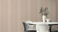 Boho Stripes Satin wallpaper for modern, elegant decor

