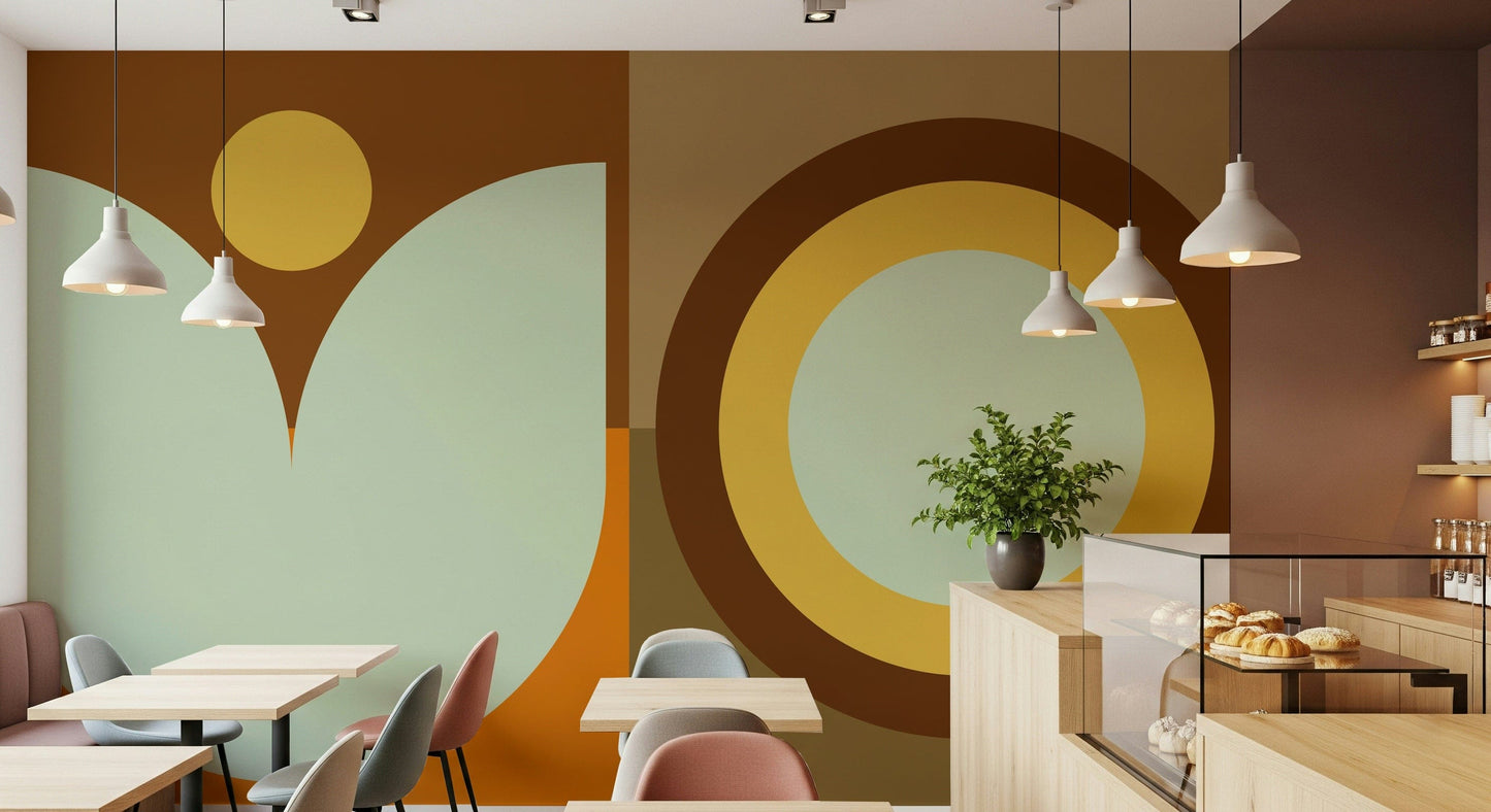 Boho Sun and Moon Wall Mural