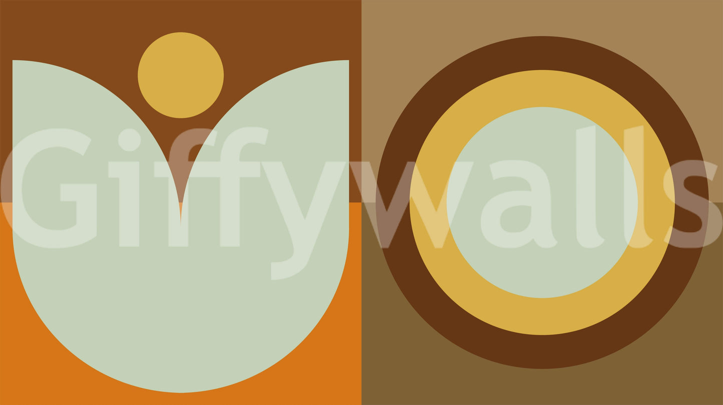 Boho Sun and Moon Wall Mural