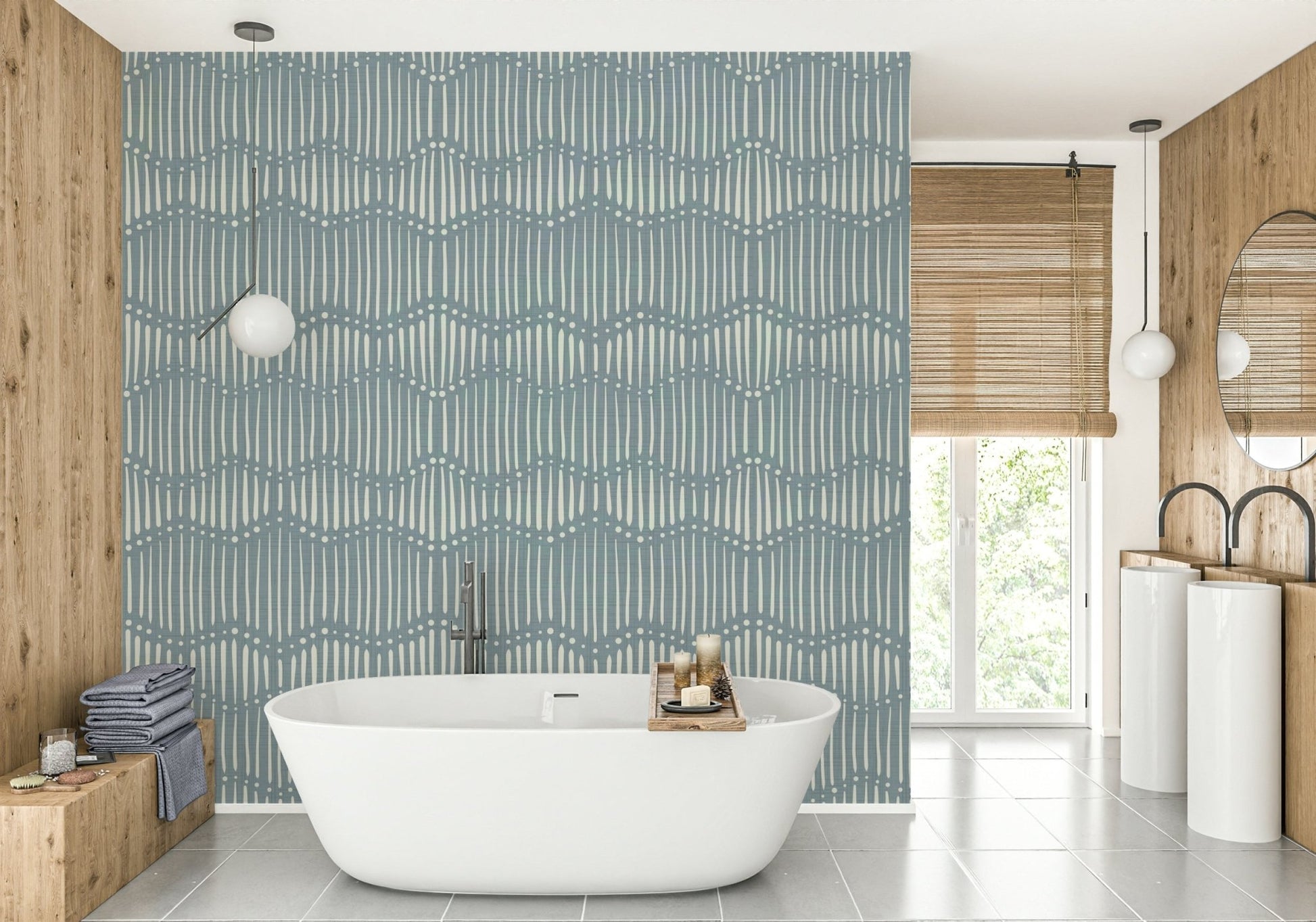 Boho Waves On Arona Canvas Wallpaper⁠
