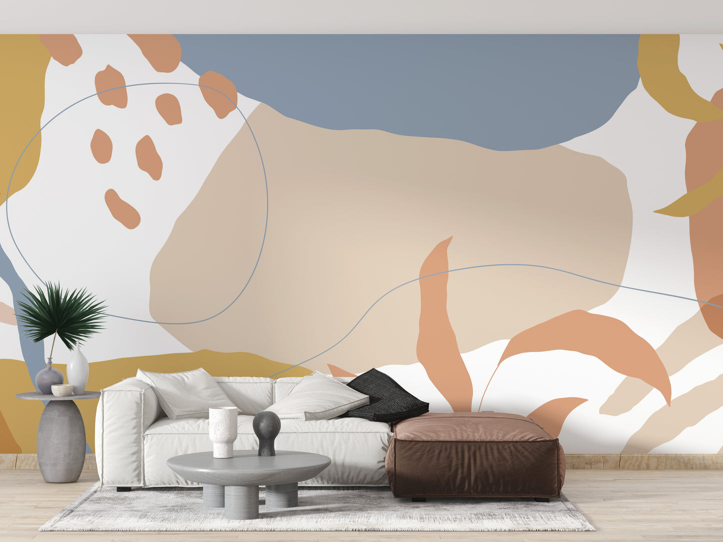 Abstract Vector Shape Wallpaper Mural - Giffywalls
