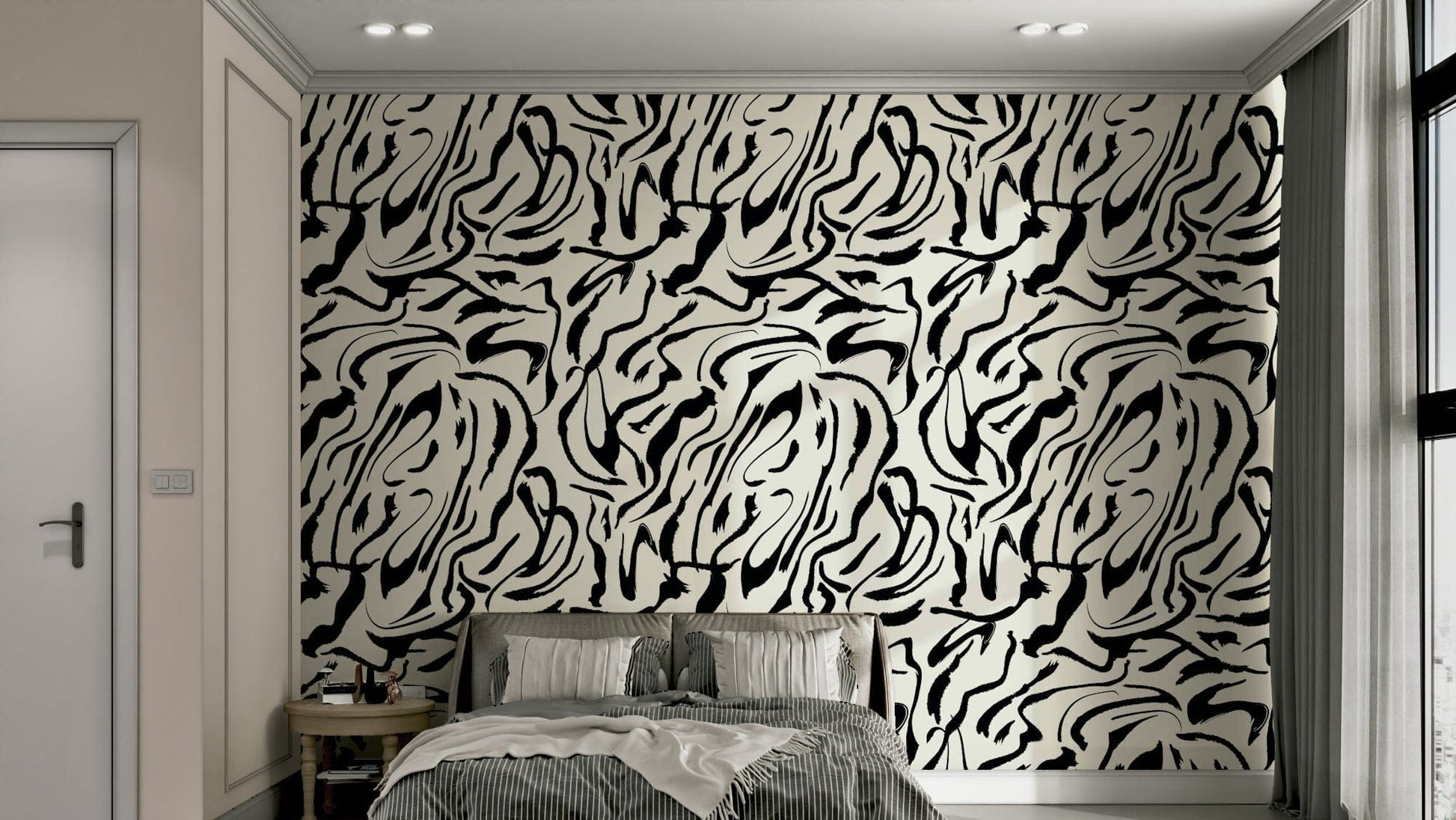 Painted Lines stylish wallpaper for walls