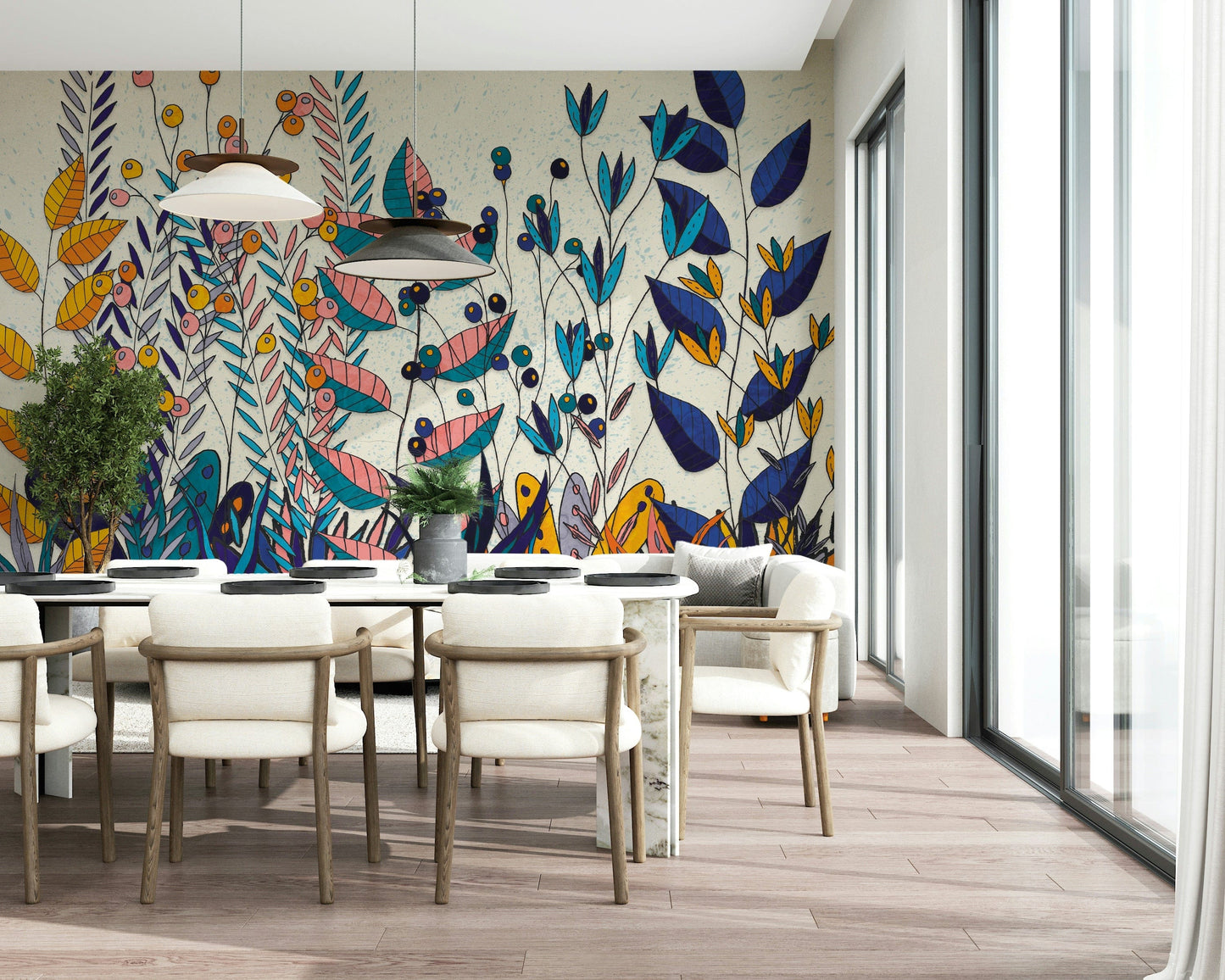 Eclectic Bold Garden Wall Mural