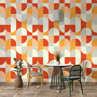 Striking patterns and defined forms in the wallpaper.

