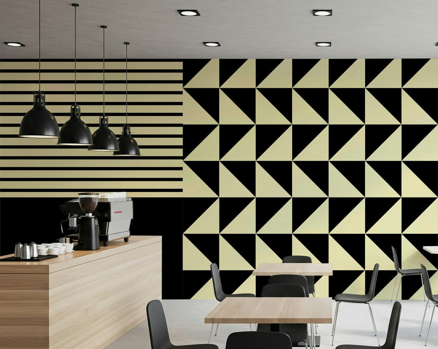 Dynamic Duo Shapes Wall Mural