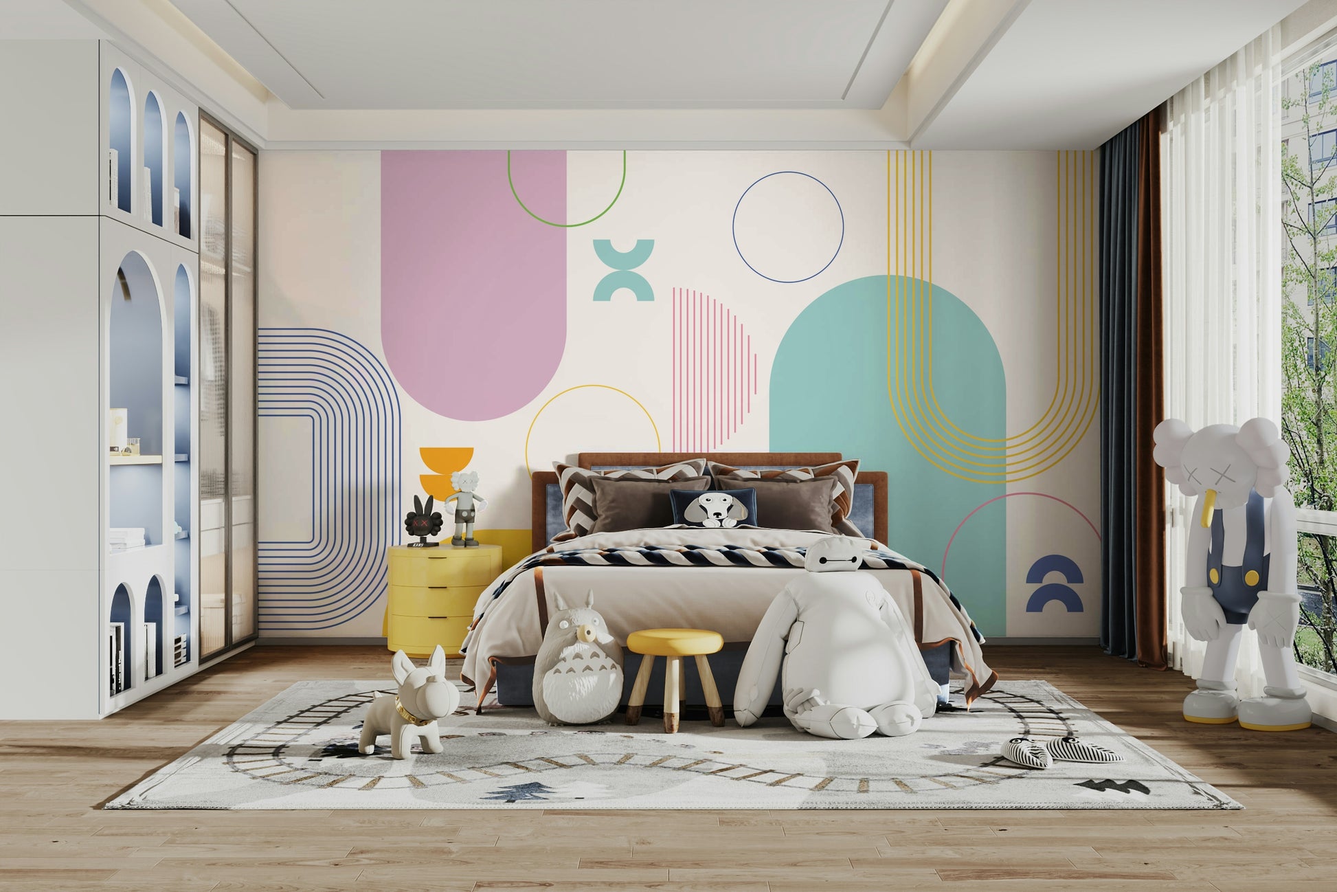 Clean Lines Bold Geometric Wall Mural

