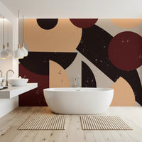 Bold Retro Earthy - toned Wall Mural