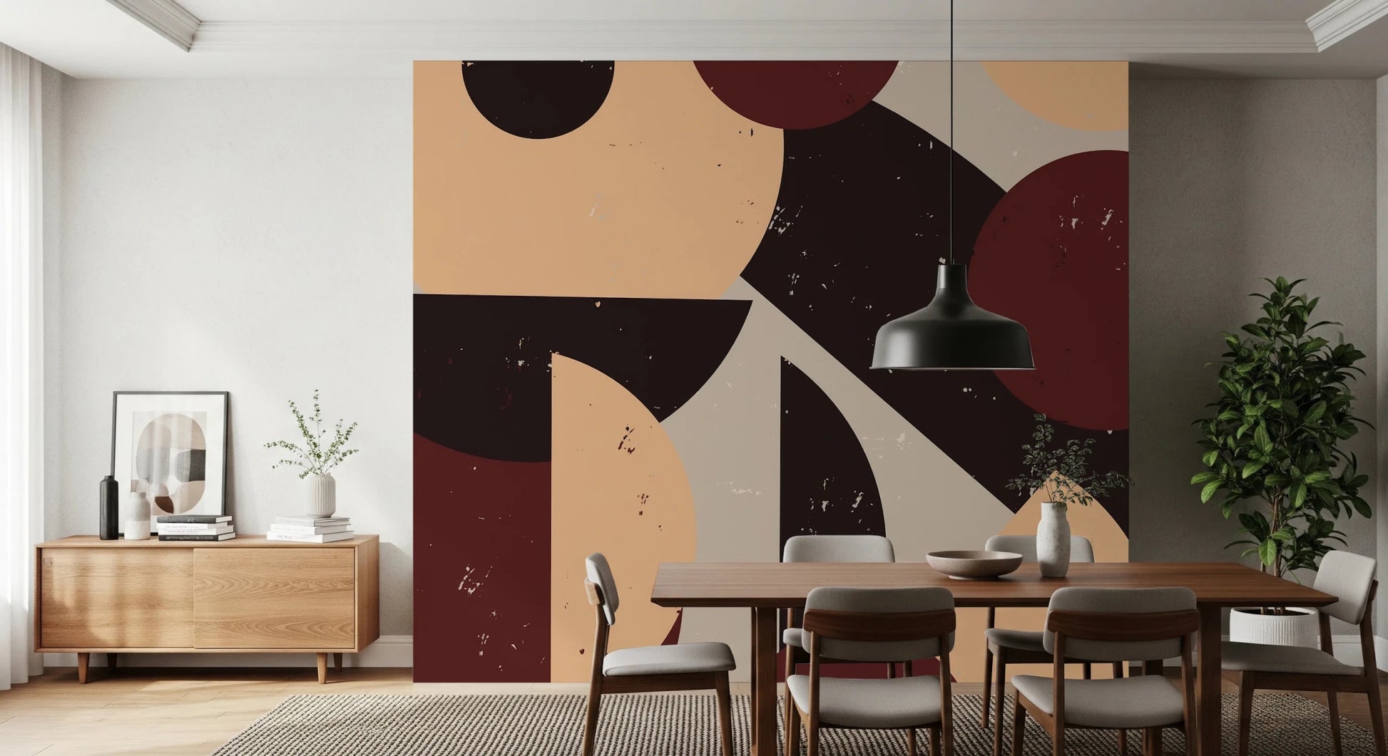 Bold Retro Earthy - toned Wall Mural