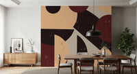Bold Retro Earthy - toned Wall Mural