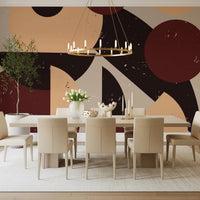 Bold Retro Earthy - toned Wall Mural