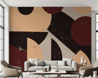 Bold Retro Earthy - toned Wall Mural