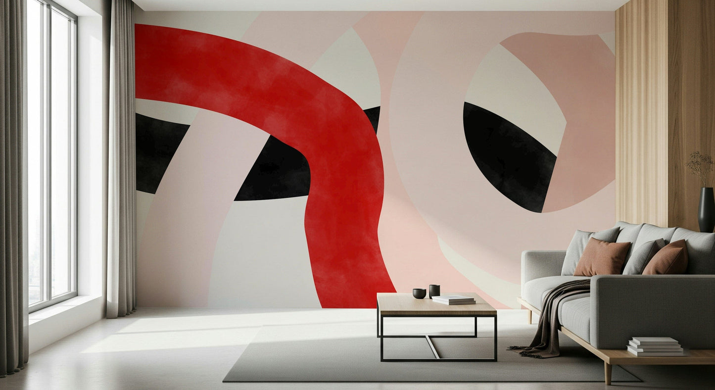 A contemplative modern design wallpaper mural for a feature wall.

