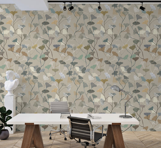 Stylish botanical wallpaper with elegant patterns