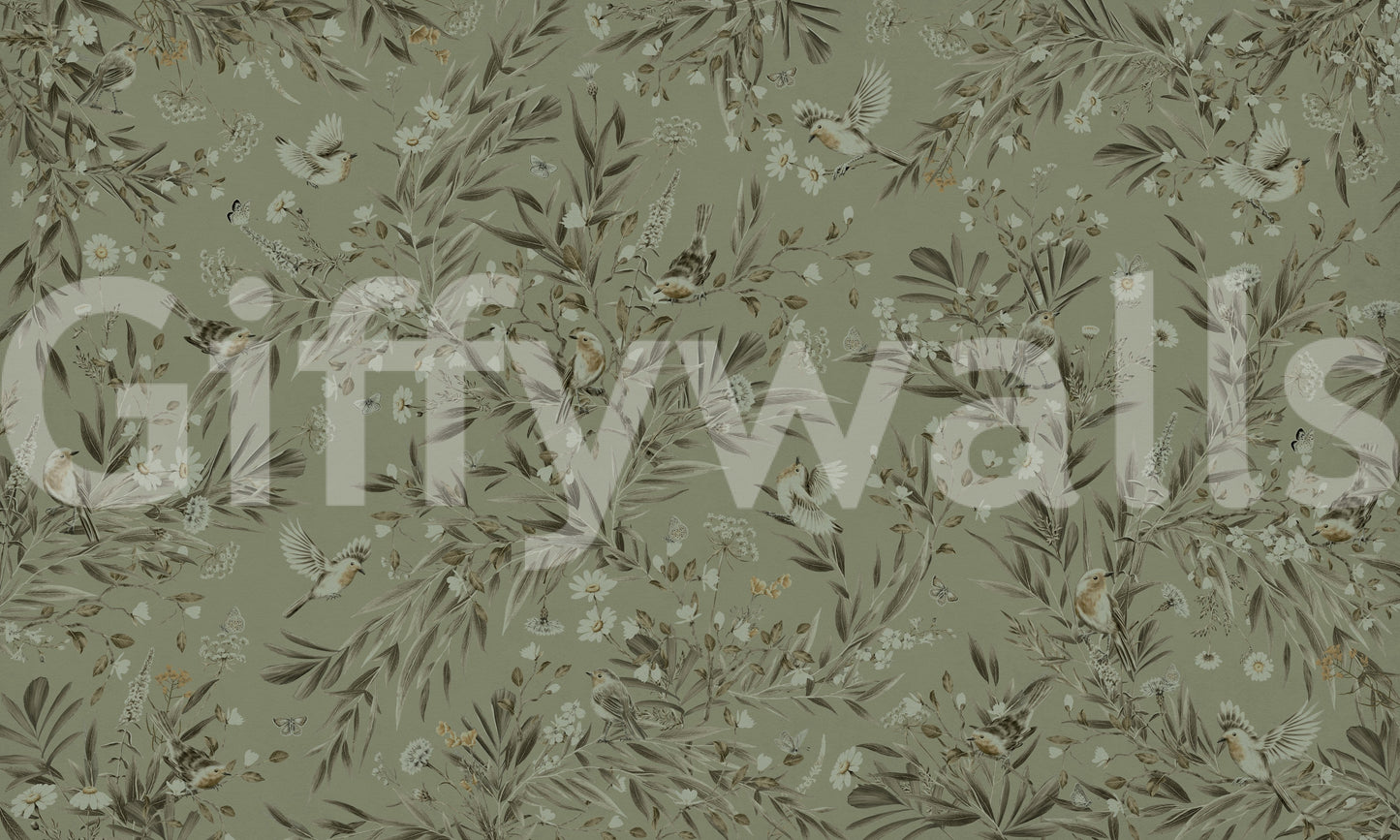 Botanica Avairy :  Nature Inspired Wall Mural