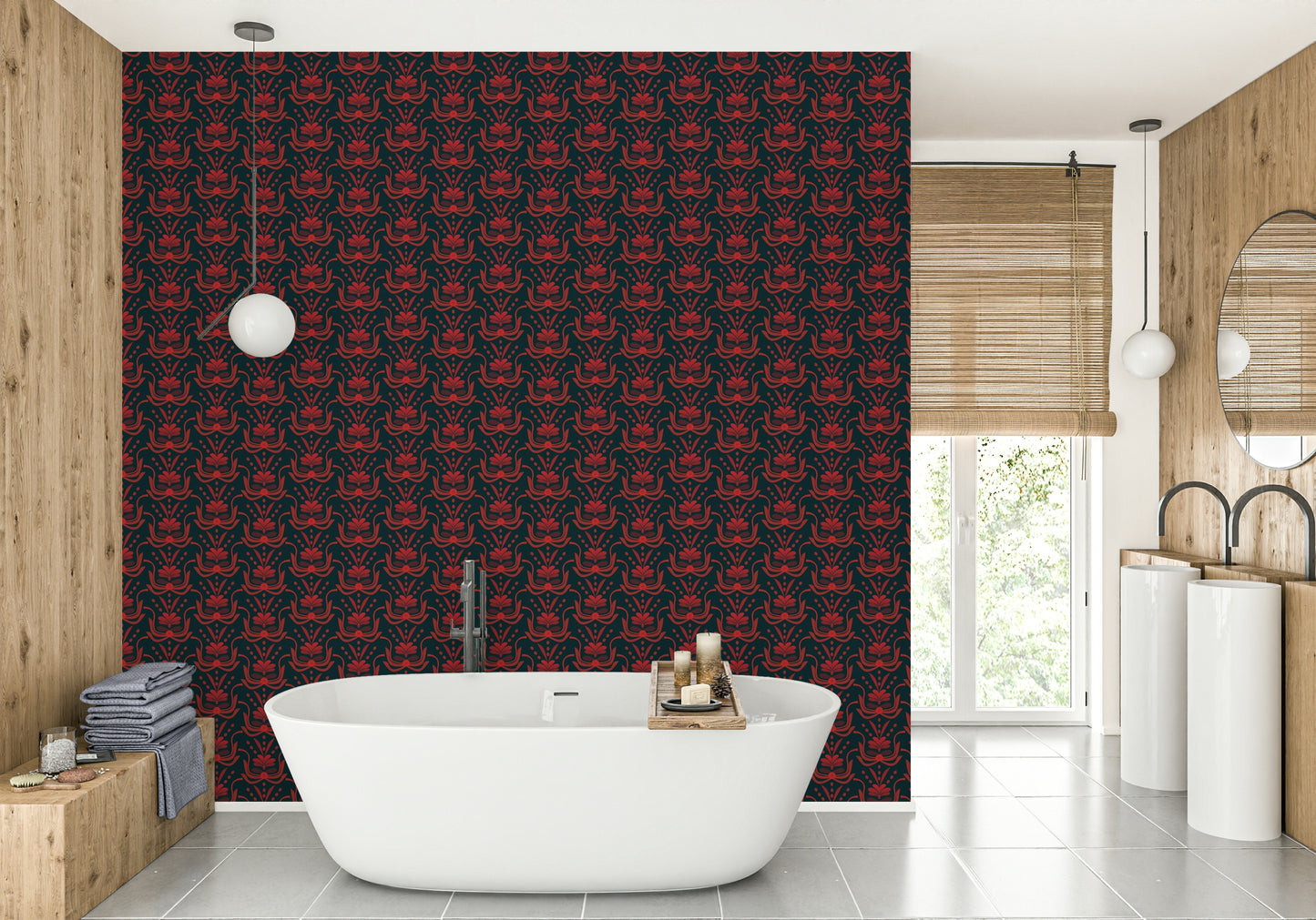 様式化された植物ダマスク