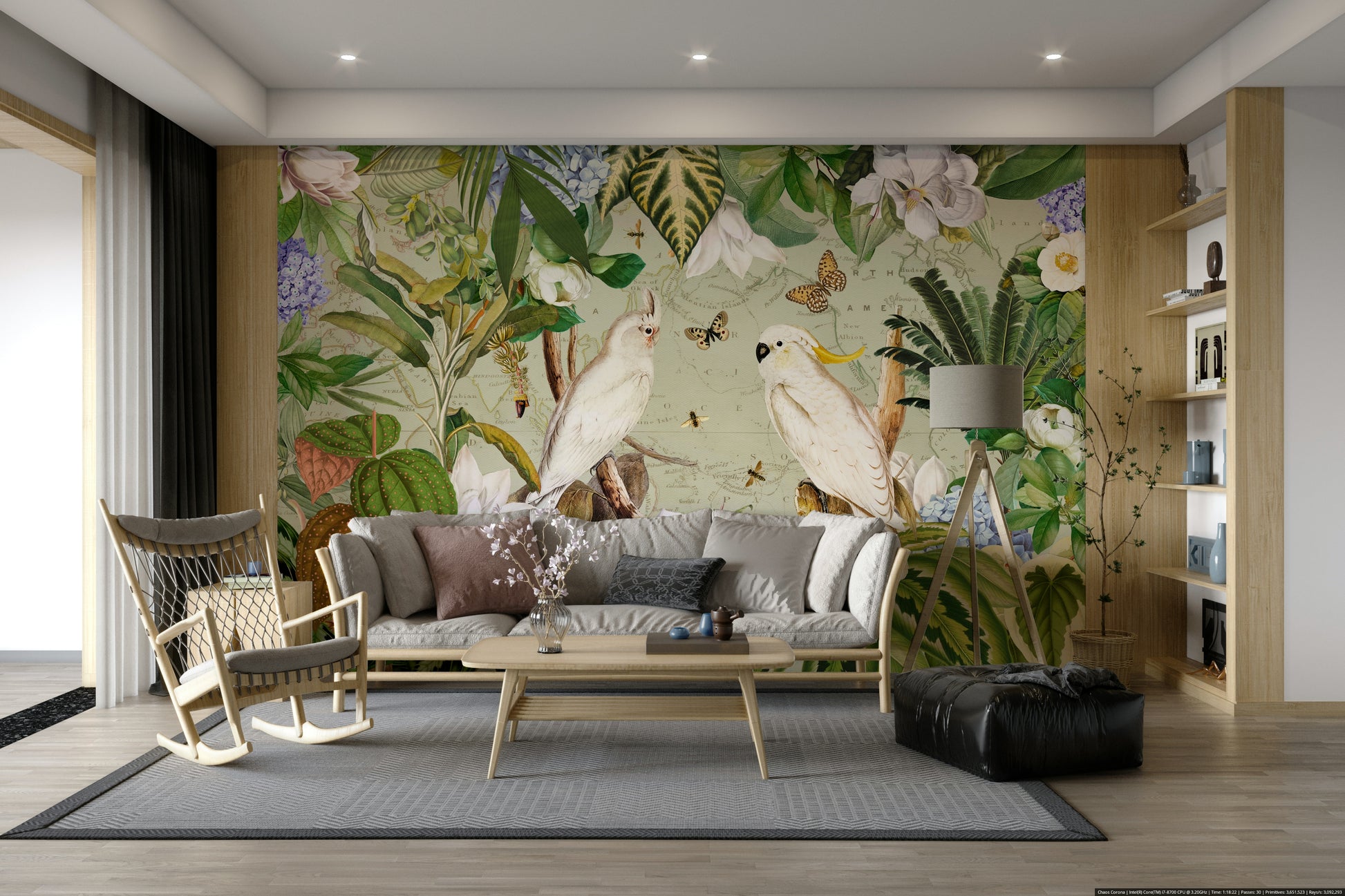 Botanical Explorers mural wallpaper

