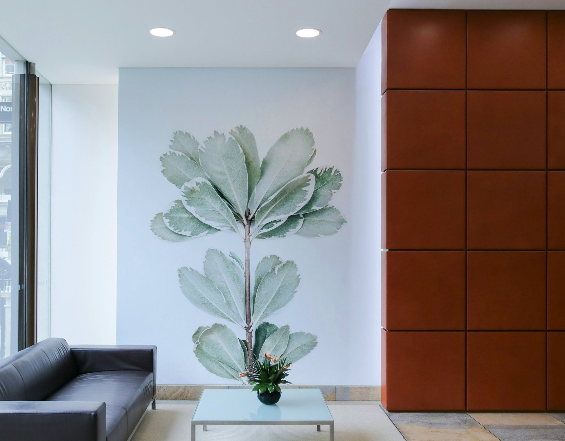 Nature-inspired wallpaper with subtle foliage

