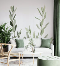Green plant-inspired Botanical III wall mural for walls.


